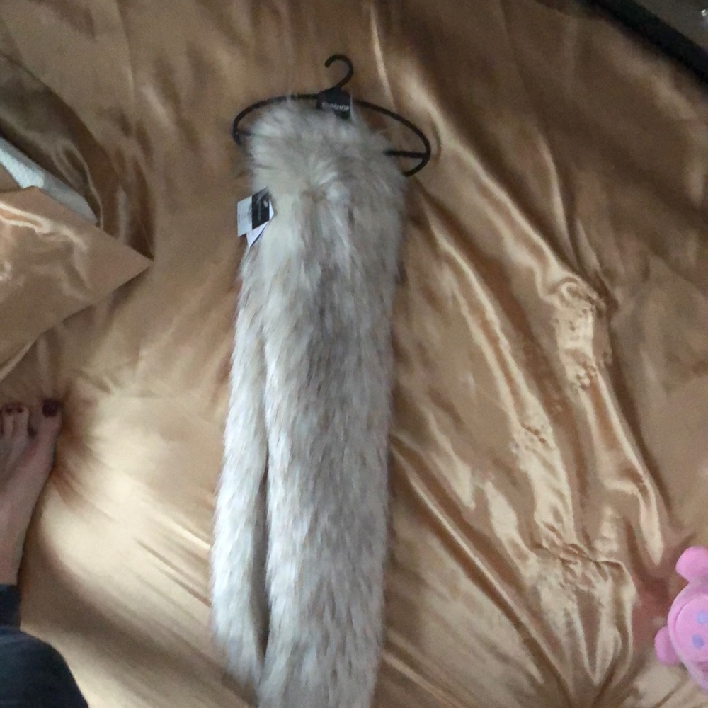 Faux fur shall,scarf from Topshop